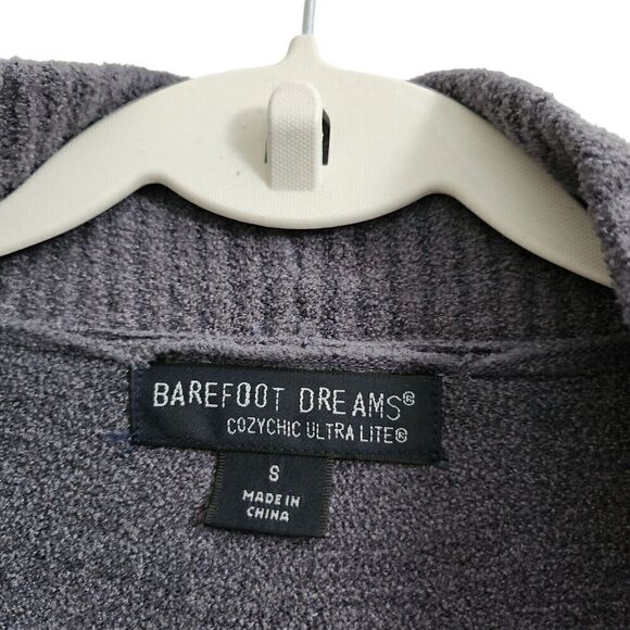 Barefoot Dreams‎ Cardigan Small Gray Sweater Cozychic Ultralite Knit Tie Waist - Picture 2 of 9